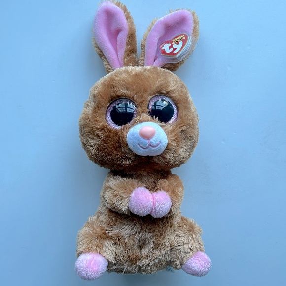 Ty Beanie Boos Buddies Collection RETIRED Hopson the Bunny Rabbit Medium Plush - Picture 3 of 8